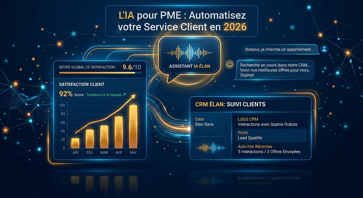 Illustration de l’article Comment l’Intelligence Artificielle transforme le service client des PME en 2026 (Sans budget géant)